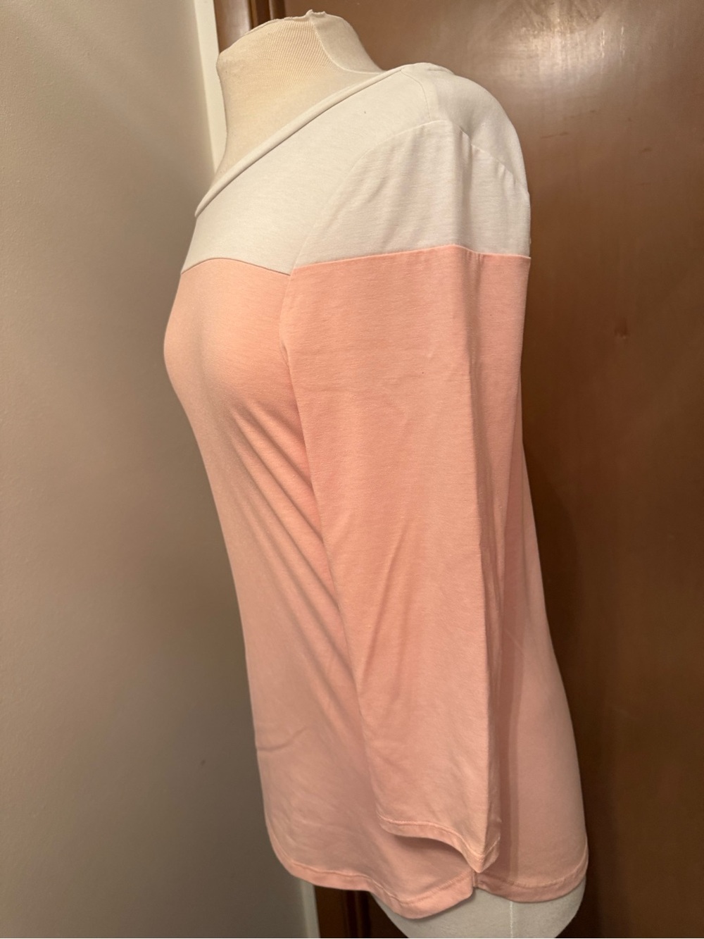 The Limited Pink & White Boatneck 3/4 Sleeve Top - Picture 3 of 7